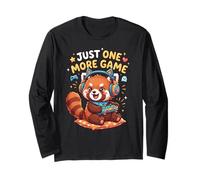 Video Gaming Just One More Game Gaming Red Panda Maglia a Manica