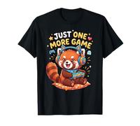 Video Gaming Just One More Game Gaming Red Panda Maglietta