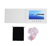 Video Greeting Card LCD Color Screen 210x150x10mm, 128MB Built - in Memory, HD 720P Playback with Speaker, Customizable Sticker Pack for Weddings, Corporate Promotions and Retail (10 pollici)