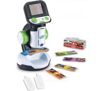 VTech Video Microscopio Interattivo, Microscopio Bambini Digitale con Video Originali BBC, Schermo 2,4", Zoom 200x, 9 Vetrini Illustrati, Slot MicroSD, Lingua Italiana, Batterie Incluse, 7-99 Anni