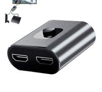 Video Splitter, 2 in 1 out Adapter, Monitor Video Splitter, Plug and Play Display Port Splitterr, For PC Laptop Monitor TV Home Work Studio Classroom Control Room Video Conferencing Game