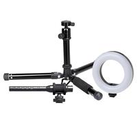 Video Vlogger Fotocamera Kit Con Treppiedi LED Anello Luce & a Fucile Microfono