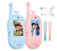 Video Walkie Talkie for Kids, 2-Piece Outdoor Toy with 1000 Ft Range & 4 Voice Effects, Fun Communication for Boys & Girls Ages 3-12