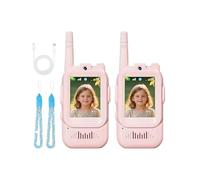 Video Walkie Talkie Per Bambini, 2 Pezzi Bambini Walkie Talkie, Video Walkies Talkies Ricaricabili Con Fotocamera E Cambia Voc, Walkies Talkies Visivi Lungo Raggio Giocattoli, Per Ragazze E Ragazzi