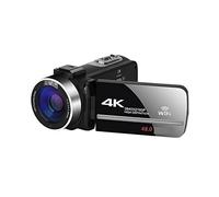 Videocamera, 2 PCS Videocamera 4K Videocamera digitale for lo streaming Vlog Recorder 18X Time-Lapse Webcam Stabilizzatore(64G SD Card,NA-U800-LO)