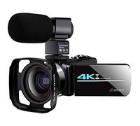 Videocamera 4K 48MP con Zoom Ottico 16x Videocamera Digitale Wifi con Microfono, Luce Video, Obiettivo Grandangolare, Visione Notturna a Infrarossi e Wifi, Fotocamera Perfetta per Eventi Familiari,D