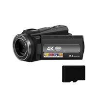 Videocamera 4K/48MP/zoom 16x/visione notturna IR/telecomando/scheda da 32 GB - Nouvo