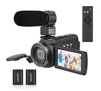 Videocamera 4K, Camnoon Videocamera Digitale 48MP 60FPS con Microfono, WiFi, 16X Zoom, 3 Pollici Touch Screen, Visione Notturna a Infrarossi, Stabilizzazione Dell'Immagine a 6 Assi