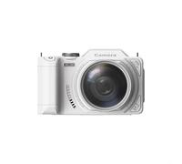 Videocamera 4K con acquisizione di immagini da 64 MP, zoom 18x e flip screen, connettività WiFi per la condivisione senza interruzioni di foto e video (bianco)