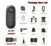 Videocamera 4K Mini Wifi Magnetica POV, Registratore HD Impermeabile per Moto E