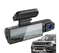 Videocamera Auto Wireless, Registratore Doppio Wireless In Metallo Con Visione Notturna, Telecamera Frontale per Camion, per Interni Guida Camion Strada Traffico Parcheggio Retromarcia Corsia