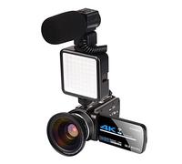 Videocamera, Camcorder della videocamera 4K 5 6MP WiFi. Vlogging for Vlog RecorninglandScape Touch Screen Vision Night Digital Zoom(16GB SD Card,AF2 Mic Flash Lens)