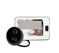 Videocamera Campanelli Spioncino Video Da 4,3 Pollici Telecamera Digitale For Porta Campanello Visione Notturna IR Angolo Di 170 Gradi Spioncino Monitor For Telecamera Campanello Visivo(White)