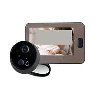 Videocamera Campanelli Spioncino Video Da 4,3 Pollici Telecamera Digitale For Porta Campanello Visione Notturna IR Angolo Di 170 Gradi Spioncino Monitor For Telecamera Campanello Visivo(Auburn)