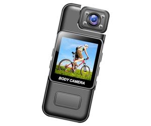 Videocamera Con Clip Sul Corpo 8 Ore Utilizzo Continuo Supporto Memoria Esterna Per Operazioni Sul Campo Corpo Lungo