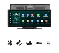 Videocamera da cruscotto Dashcam Android Da 10,26'' Con Bluetooth, Navigazione GPS, Parcheggio 24 Ore Su, Registratore Video DVR Per Auto Dashcam per auto(No Front 10M Rear,With 128G TF)