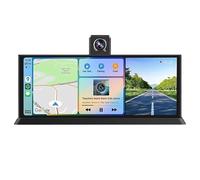 Videocamera da cruscotto Dashcam DVR per auto da 11,3" con telecamera 4K e rotazione a 360°, wireless Carplay, doppio obiettivo,navigazione GPS Dashcam per auto(T368D-Dual Len-GPS,128G)