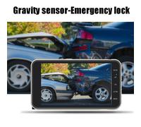 Videocamera Dashcam per auto, videoregistratore full HD 1080P con obiettivo gran