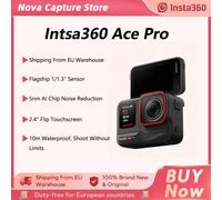 Videocamera d'azione Insta360 Ace Pro con sensore Leica 1/1.3 ", display touch da 2.4" ribaltabile, HDR 8K, supporto magnetico e custodia protettiva Ace Pro