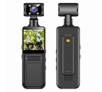 Videocamera d'azione tascabile 4K con rotazione a 180 e Wi-Fi.