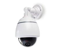 Videocamera di sicurezza fittizia - Cupola - Alimentazione a batteria - Interno - Bianco