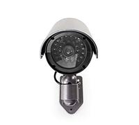 NEDIS Videocamera di sicurezza fittizia - Proiettile - IP44 - Alimentazione a batteria - All'aperto - Incluso supporto a parete - Grigio