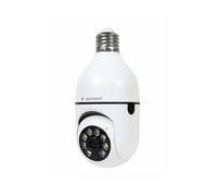 VIDEOCAMERA DI SICUREZZA GEMBIRD Telecamera Wi-Fi Full HD 1080p per presa lampadina E27, Wi-Fi 2.4GHz, Funzione visione notturna, Sistema di alimentazione: Adattatore di alimentazione / batteria / acc