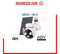 Videocamera di sorveglianza da esterno 4G/Wi-Fi 4K/8MP a batteria e pannello