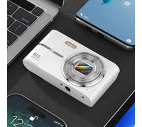 Videocamera digitale 4K HD, 50 MP, zoom 16x, stabilizzazione dell'immagine, visione notturna, rilevamento volti, scheda di memoria da 32 GB,