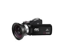 Videocamera Digitale 4K UHD For Vlog 18X WIFI For Streaming Live HDMI Ruota Registratore LCD Touch Screen 48MP Cattura Facilmente Momenti Meravigliosi(16G SD Card,With Lens)