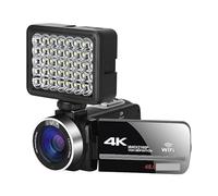 Videocamera digitale da 48 MP Videocamera digitale for registratore Vlog in streaming Stabilizzatore for webcam time-lapse 4K 18X Regalo per principianti(32G SD Card,With Light)