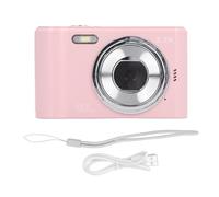 Videocamera digitale HD 1080p per bambini Schermata IPS da 2,4 pollici Schermata da 44 MP Focus a fuoco ricaricabile ricaricabile con flash integrato in una batteria da 700 mAh a (Rosa)