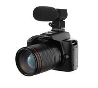 Videocamera digitale professionale 4K con Wi-Fi, zoom 16x, visione notturna e microfono integrato per vlogging e fotografia.