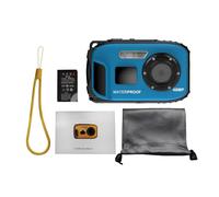 Videocamera digitale resistente all'acqua 1080p con fotocamera ad alta risoluzione da 48 MP con schermata IPS da 2,4 pollici Focus automatico 4x Digital Zoom per ragazzi Girls per (Blu)