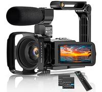 Videocamera Digitale Ultra HD 2.7K UHD 36MP per vlogging per Youtube IR Night Vision 3.0 "LCD Touch Screen 16X zoom digitale con registratore palmare stabilizzatore per microfono, 2 batterie