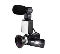 Videocamera Digitale, Videocamera videocamera con fotocamera da vlogging digitale for videocamera microfono for la visione notturna del telecomando wifi in live streaming fotografia(No SD Card,Option