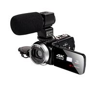 Videocamera Digitale, Videocamera videocamera con fotocamera da vlogging digitale for videocamera microfono for la visione notturna del telecomando wifi in live streaming fotografia(With 64GB SD Card,