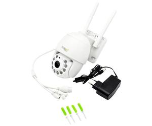 Videocamera Dome 3MP WiFi PT TX-192- Videocamera di sicurezza per esterni FullHD Wifi con APP - Rilevamento del movimento, funzione di allarme, protezione IP66, visione notturna, audio a 2 vie