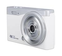 Videocamera DV, Fotocamera Digitale 16:9 con Messa a Fuoco Automatica e Luce di Riempimento per Vlogging in Viaggio (WHITE)