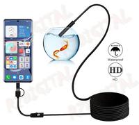 VIDEOCAMERA ENDOSCOPIO FLESSIBILE 2M CAMERA VIDEO MICRO USB USB 2.0 TYPE C TUBO