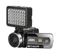 Videocamera, Full 4K Digital Camera Video Videocamera Vlog 48MP for lo streaming live con Messa a fuoco automatica Registratore digitale Time Lapse(No SD Card,AF6-Light)