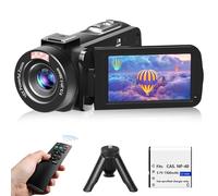 Videocamera Full HD 1080P 30MP Videocamera Vlogging per YouTube con Visione Notturna Infrarossi Zoom Digitale 18X Display LCD da 3 Pollici Fotocamera Digitale Videoregistratore