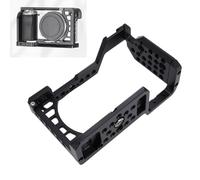 Videocamera Gabbia, Piastra di Caricamento Rapido in Alluminio per Aviazione, Supporto per Scarpe Fredda, Fili da 1/4 di Pollice 3/8 di Pollice Piatta della Gabbia per A6000 6300