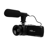 Videocamera HD 1080P, Videocamera da 16 MP, Videocamera per con Schermo TFT da 2,4 Pollici con Rotazione di 180 Gradi, Obiettivo Grandangolare da 0,45X (Spina UE)