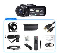 Videocamera HD 8K Touch Screen LCD Da 3 Pollici Videocamera Con Zoom Digitale 18