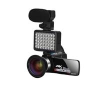 Videocamera HD Per Registrazione Vlog Zoom Digitale 48MP 16X Da 3,0 Pollici | Il telecomando wireless consente la regolazione remota dei parametri di ripresa(Package three)