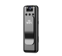 Videocamera indossata, mini videocamera di registrazione con clip nera, videoregistratore HD portatile con supporto sicuro, action body cam, videocamera di sicurezza leggera con struttura robusta