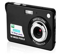 Videocamera, Mini fotocamera digitale for la fotografia Registratore fotografico compatto vintage 2.7 Schermo TFT Videocamera portatile DV Selfie Videocamera retrò da 18 MP(16G SD Card,Noir)