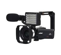 Videocamera per vlogging, videocamera digitale 4K con 48 MP per streaming e time lapse, grandangolo 18x, include scheda SD da 128 GB per una migliore registrazione