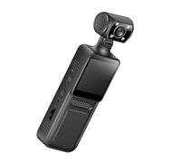 Videocamera portatile 4K con stabilizzatore e schermo LCD, obiettivo girevole a 180°, per sport all'aria aperta, portatile, tascabile